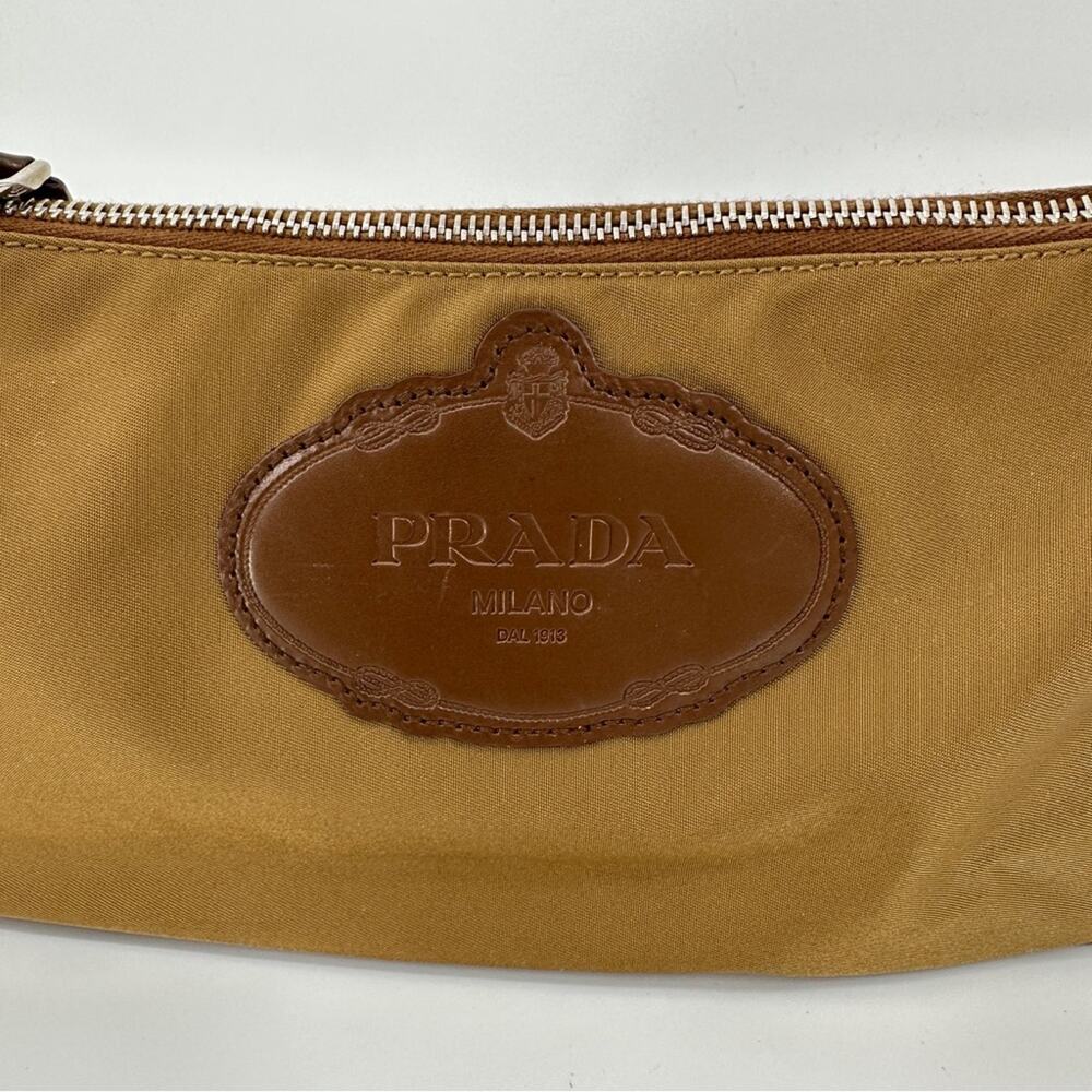 SALE!!!!!!Prada Vintage Mini Nylon Brown Logo Shoulder Bag - Picture 7 of 13